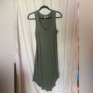 GAP Sage Green Cotton & Modal Maxi Dress
